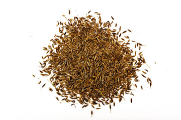 Zira, cumin, jeera isolate on white background.