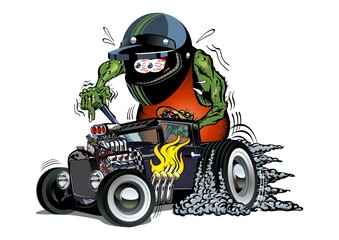 Cartoon retro rat rod