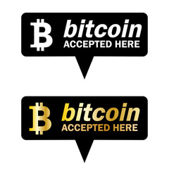 Bitcoin payment concept. Mobile cryptocurrency. Bitcoin transaction or donation. Cryptocurrency accepted here