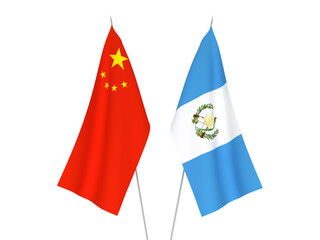 Obraz premium China and Republic of Guatemala flags