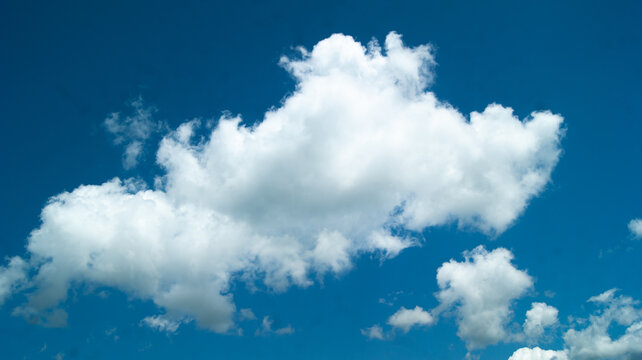 shaped cloudy weather formed in the blue sky. Beautiful cloudy landscape. natural background. natural beauty.