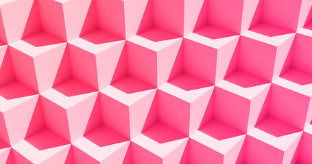 Abstract background. Cube Panoramic Background. Pink Graphic Design. 3d rendering.