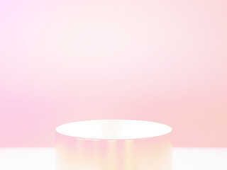 The podium is realistic. 3d rendering.