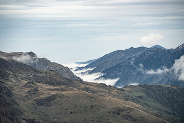 Fototapeta na wymiar Montaña desde el Pas de la Casa, Andorra