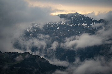 Fototapeta na wymiar Montaña desde el Pas de la Casa, Andorra
