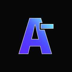 A Minus Test Symbol blue gradient vector icon