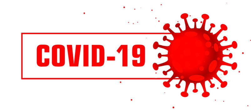 Inscription COVID-19 on white background. World Health Organization WHO introduced a new official name for Coronavirus disease named COVID-19.pandemic risk background vector illustration design