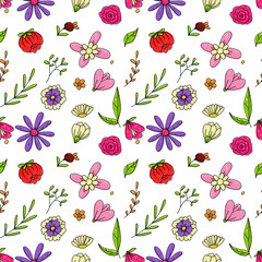 seamless pattern with flowers