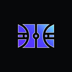 Basketball Court blue gradient vector icon © LIGHTFIELD STUDIOS