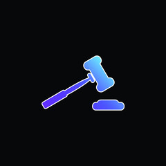 Auction Hammer Variant Tool blue gradient vector icon
