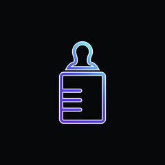 Baby Bottle Outline blue gradient vector icon