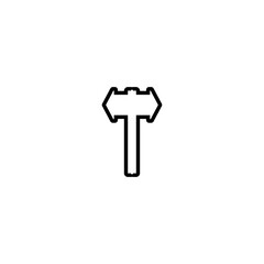Hammer line icon. Simple style building or repair poster background symbol. Building or repair logo design element. T-shirt printing. Vector for sticker.