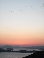 瀬戸内海の夕暮れ 黒滝山より
