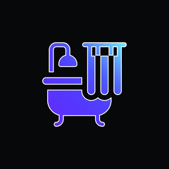 Bathtub blue gradient vector icon