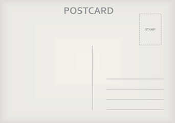 Postcard back template. vector illustration