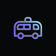 Ambulance blue gradient vector icon