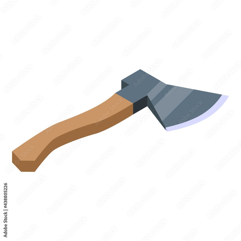 Poster axe icon. isometric of axe vector icon for web design isolated on white background