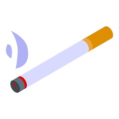 Burning cigarette icon. Isometric of Burning cigarette vector icon for web design isolated on white background