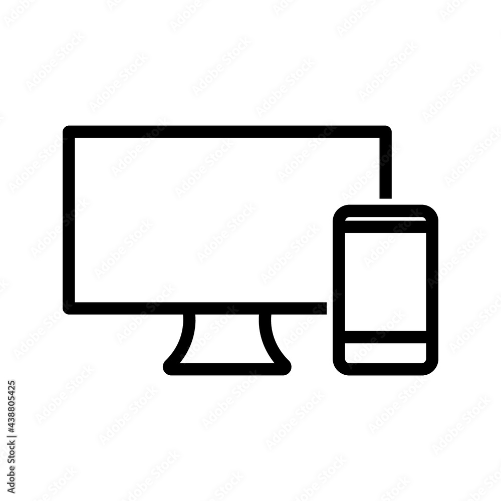 Poster realistic vector set of tablet, phone and computer with empty white screens