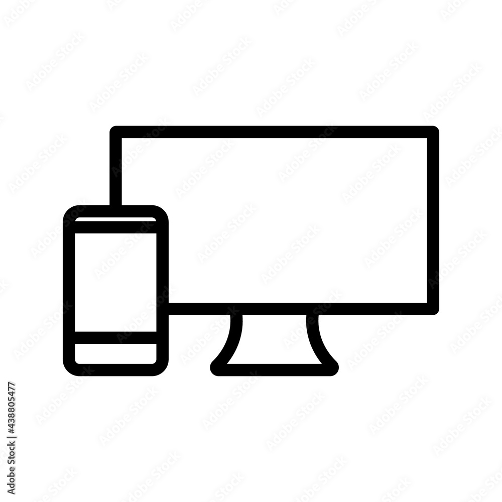 Poster realistic vector set of tablet, phone and computer with empty white screens