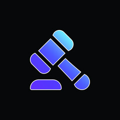 Auction blue gradient vector icon