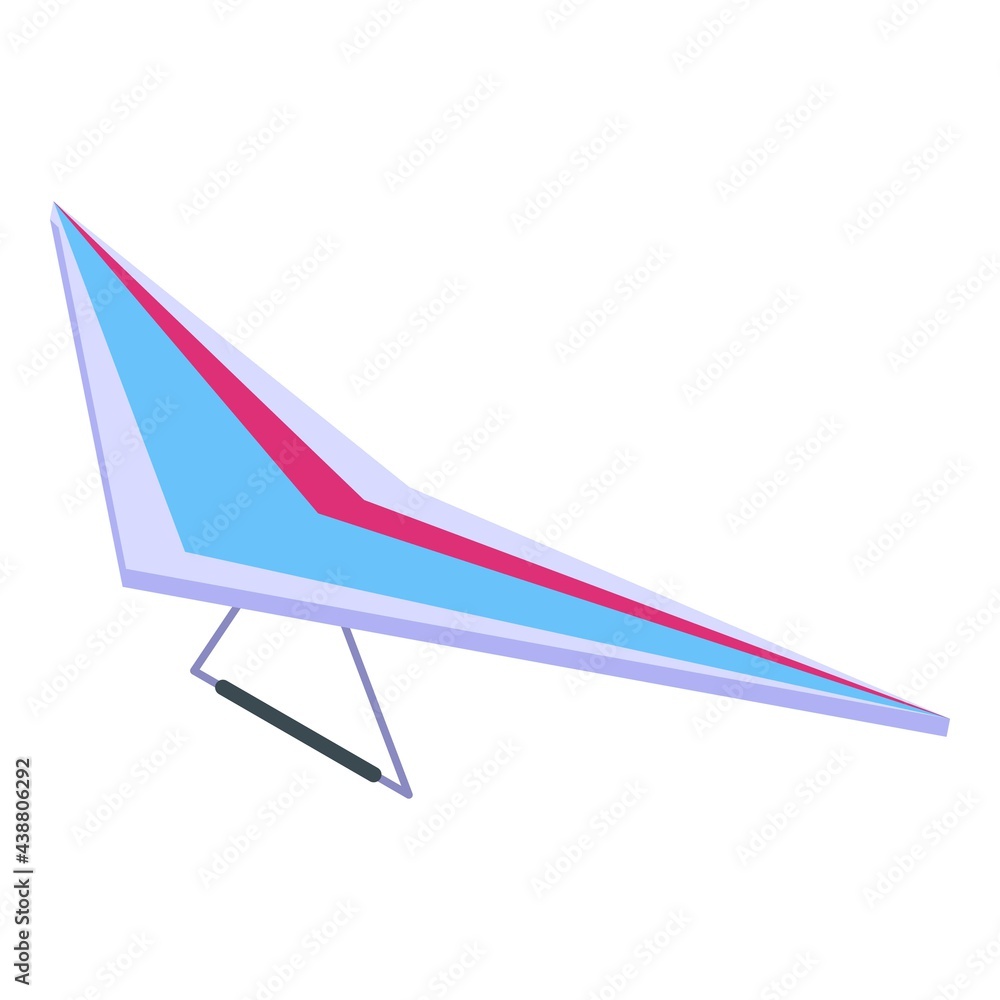 Poster manual paraglider icon. isometric of manual paraglider vector icon for web design isolated on white 