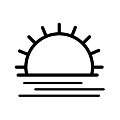 sunrise icon symbol sign vector on white backround