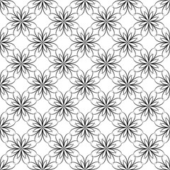 Background with flower on white seamless pattern