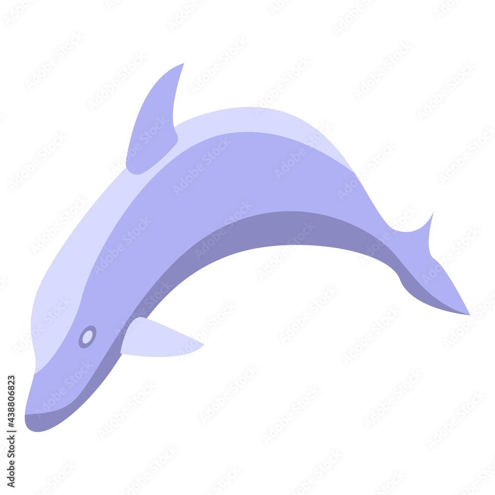 Poster dolphin icon. isometric of dolphin vector icon for web design isolated on white background