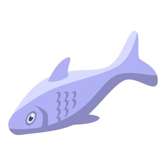 Fish icon. Isometric of Fish vector icon for web design isolated on white background