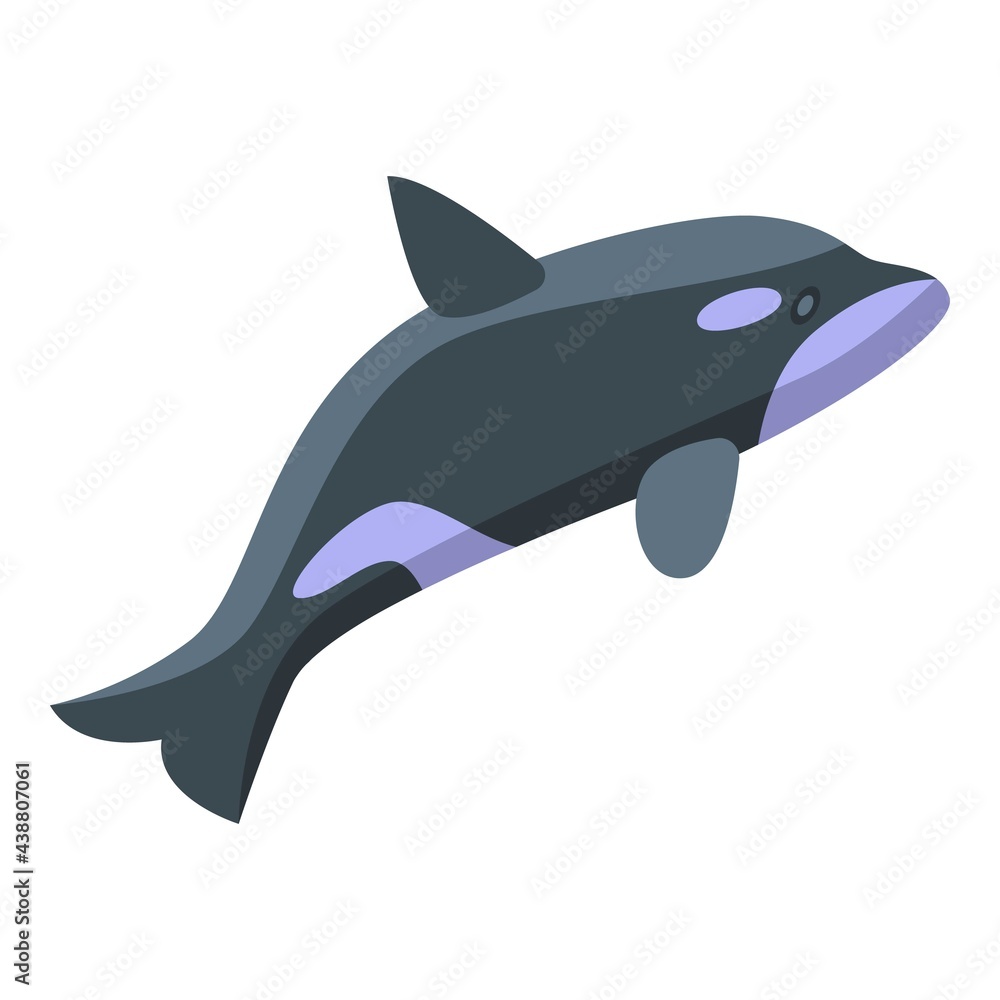 Poster killer whale fast icon. isometric of killer whale fast vector icon for web design isolated on white 