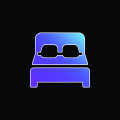 Bed blue gradient vector icon