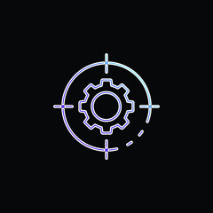 Obraz premium Aim blue gradient vector icon