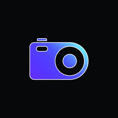 Analogical Photo Camera blue gradient vector icon