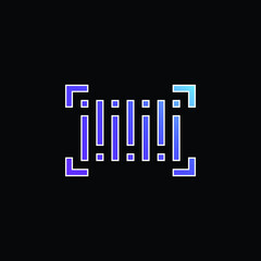 Barcode blue gradient vector icon