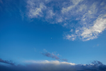 Blue sky with the moon