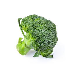 Fresh broccoli blocks isolated on white background