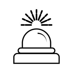 Emergency siren icon in flat style. Police alarm vector illustration on white background. Medical alert business concept.