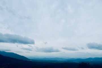 山並みと雲のコラボレーション