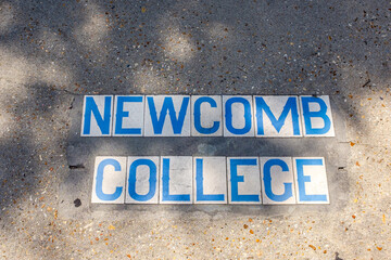 Historic Sidewalk Tiles for Newcomb College on Tulane University Campus 