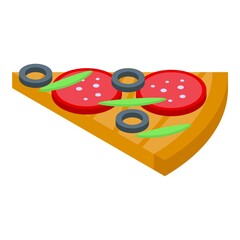 Slice of pizza icon. Isometric of Slice of pizza vector icon for web design isolated on white background