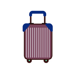 old suitcase isolated on white