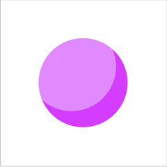 illustration of a pink and white circle