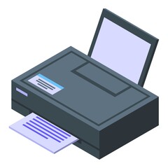 Obraz premium Printer icon. Isometric of Printer vector icon for web design isolated on white background