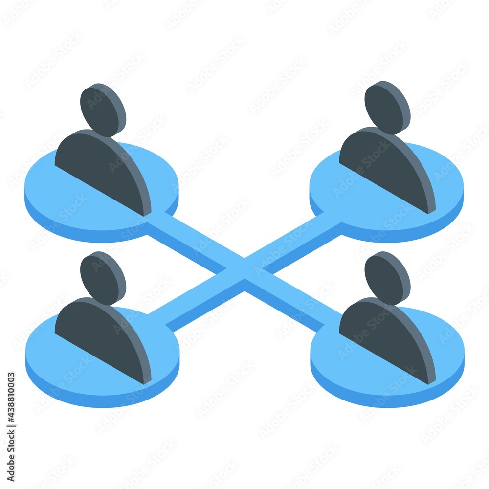 Poster human resources scheme icon. isometric of human resources scheme vector icon for web design isolated