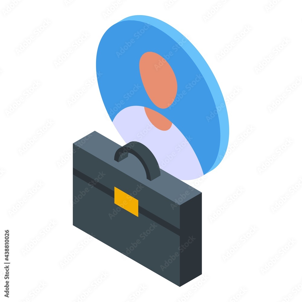 Poster human resources manager icon. isometric of human resources manager vector icon for web design isolat