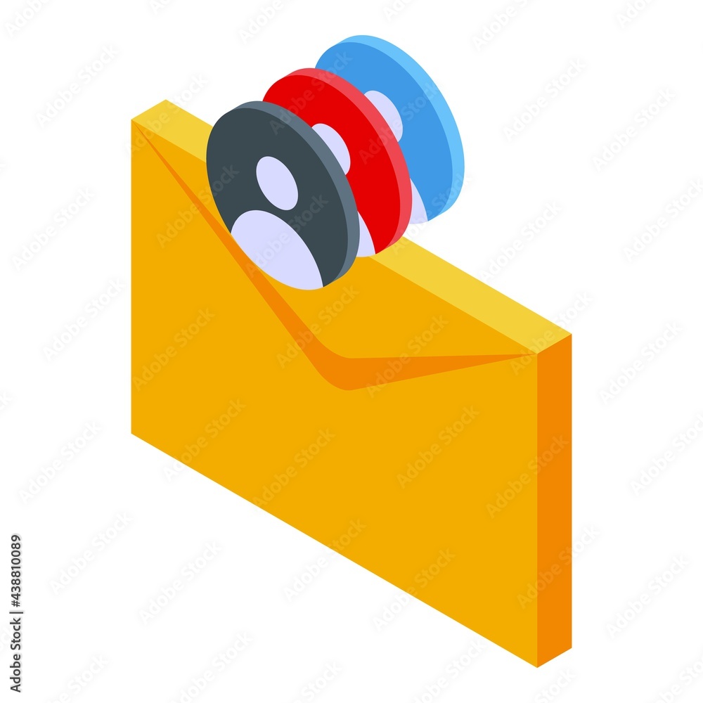 Poster human resources mail icon. isometric of human resources mail vector icon for web design isolated on 