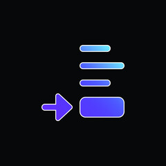 Obraz premium Bottom blue gradient vector icon