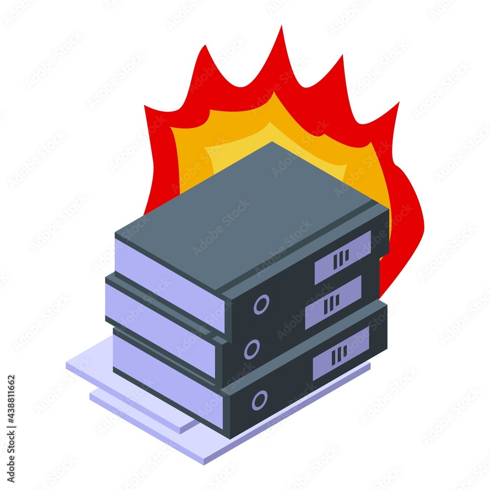 Poster folder rush job icon. isometric of folder rush job vector icon for web design isolated on white back