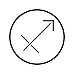 sagittarius zodiac icon vector isolated on white background